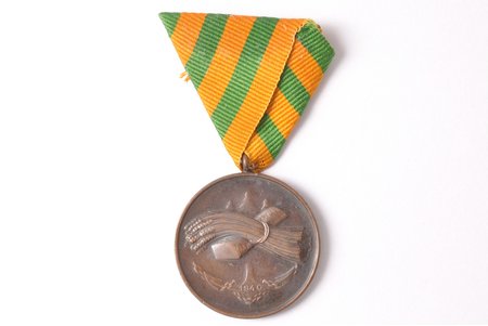 медаль, в области сельского хозяйства, Латвия, 1940 г., 38.2 x 33.7 мм