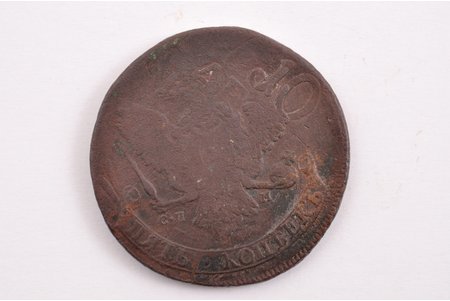 5 kopeikas, 1788 g., SPM, pārkalta monēta, varš, Krievijas Impērija, 47.60 g, Ø 43.3-43.7 mm, pārkalta monēta