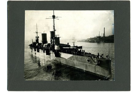 photography, Tsarist Russia, battleship "Gangut" (on cardboard), 1914, 22x16 cm