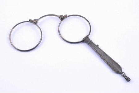 lorgnette, silver, 935 standard, total weight of item  28.95, (folded) 11.5 x 4.3 cm
