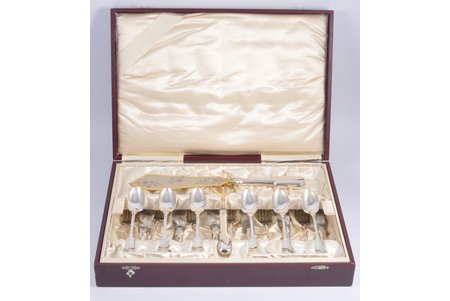 flatware set, silver, 20 items, 800 standard, total weight 786.20, Prague, Austria, in a box