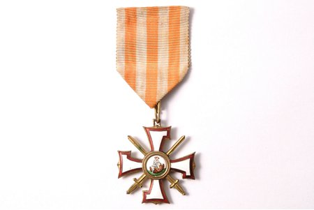 ordenis, Lācplēša kara ordenis, Nr. 454, 3. pakāpe, Latvija, 20.gs. 20-ie gadi, 42.3 x 38.7 mm