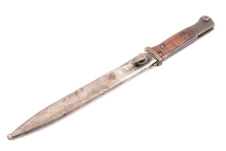 штык, с ножнами, Третий рейх, K98, Mundlos, длина лезвия 25.2 cм, длина рукоятки 13.2 cм см, Германия, 1940 г.