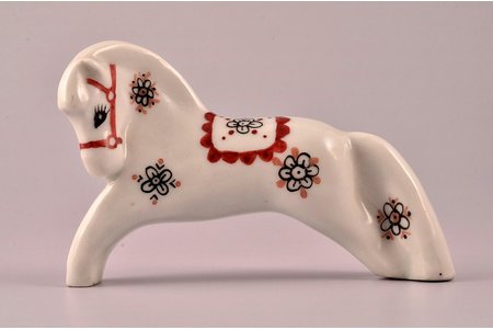 figurine, Horse, porcelain, Riga (Latvia), USSR, Riga porcelain factory, the 80ies of 20th cent., 4.9 х 7.8 см cm