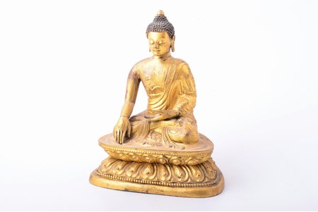 Buda, bronza, 16.8 cm, svars 1050 g., 20. gs. 1. puse