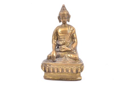 figurine, Buddha, bronze, h 12.5 cm, weight 612.80 g.