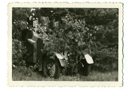 fotogrāfija, LA bruņumašīna "Zemgalietis", Latvija, 20. gs. 20-30tie g., 8,5x6,3 cm