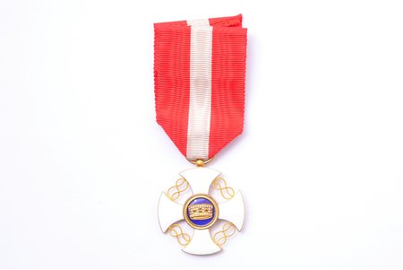 the Order of the Crown of Italy, gold, Italy, 40ies of 20 cent., the 30ies of 20th cent., 20ies of 20th cent., 39.8 x 36.1 mm, 10.80 g, without hallmark