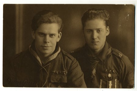 photography, Scouts, Latvia, 20-30ties of 20th cent., 13,5x8,5 cm