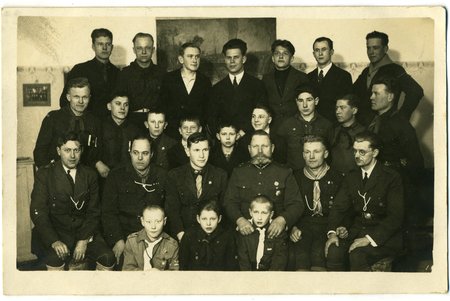 фотография, Отряд скаутов, Латвия, 20-30е годы 20-го века, 14x9 см