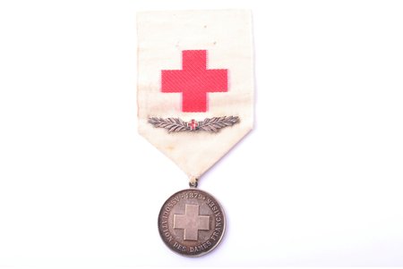 medal, Association of French Ladies (Association des Dames Françaises), silver, France, 25.3 x 23.4 mm, enamel defect
