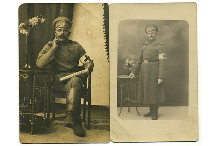 фотография, 2 шт., санитар, Российская империя, начало 20-го века, 14x8,8 см