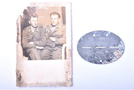 жетон, фотография, СС, Третий Рейх, Германия, 40-е годы 20го века, 50.5 x 70.8 мм