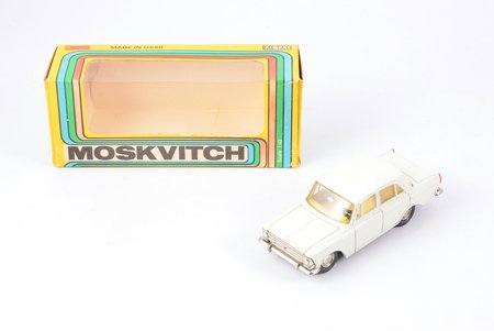 auto modelis, Moskvič 412 Nr. A10, IŽ-MOSKVIČ-412-IŽ, metāls, PSRS, 1982 g.