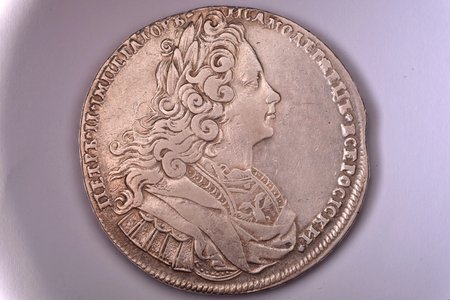 1 rublis, 1727 g., Maskavas tips, sudrabs, Krievijas Impērija, 28.24 g, Ø 40.2-41.1 mm, VF