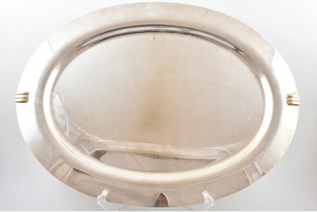 tray, silver, 925 standard, 2800 g, 54.5 x 40.6 cm, Cartier, the 90ies of 20th cent., Spain