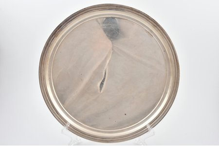 tray, silver, 925 standard, 954 g, Ø 32.9 cm, Tiffany & Co, USA