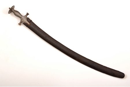 sabre, total length 71.5 cm, blade length 59.4 cm, Damascus steel, Asia