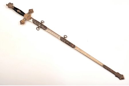 ceremonial masonic sword, total length 89.8 cm, blade length 71.4 cm