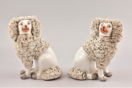 figurine, "Pair of dogs", porcelain, h 20 cm