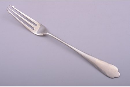 fork, silver, 84 standard, 29.70 g, 18.1 cm, trading house of Bolin Factory, 1880-1890, Moscow, Russia