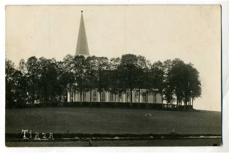fotogrāfija, Tirzas baznīca, Latvija, 20. gs. 20-30tie g., 13,6x8,8 cm