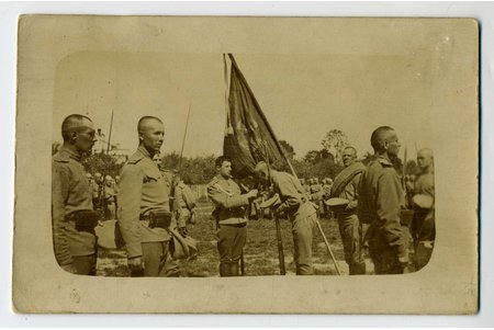фотография, Русская императорская армия, принятие присяги, Российская империя, начало 20-го века, 13,6x8,8 см