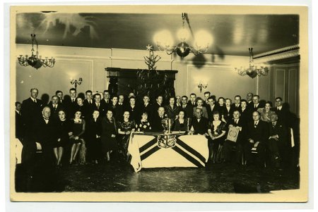 фотография, Новогодняя елка департамента Рижской таможни, Латвия, 1936 г., 17,8x12 см
