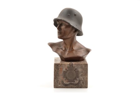 bust, German soldier, World War I, h 19.1 cm, Germany, 1914-1918