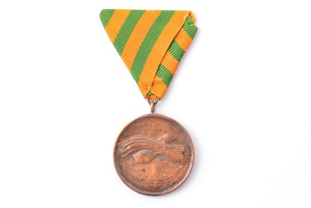 Медаль плодотворного труда, Латвия, 1940 г., 39 x 33.5 мм