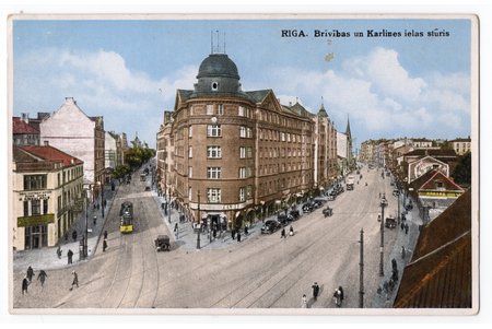 postcard, Riga, Latvia, 20-30ties of 20th cent., 14,2x9 cm