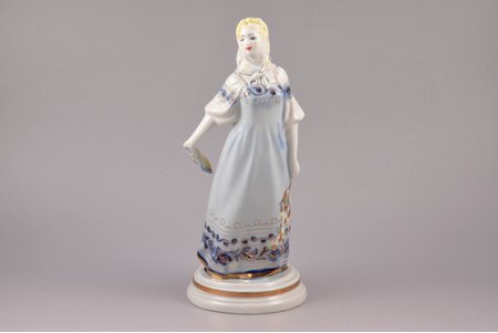 figurine, Dance Beryozka (Dancer), porcelain, USSR, factory "Krasniy farforist" (Chudovo), 1958, h 27 cm, first grade