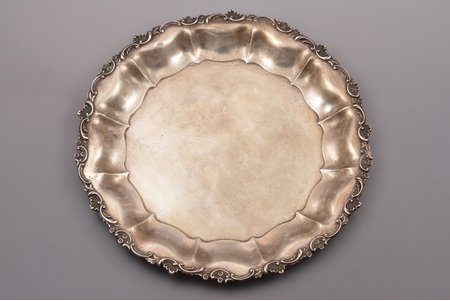 serving plate, silver, 84 standart, 1844, 503 g, by Nikolay Santamaria, Odessa, Russia, Ø 27.5 cm