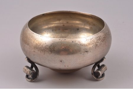 saltcellar, silver, large size, 84 standart, 73.28 g, Ø 7.3 cm, h 4.2 cm, by Hesketh Timothy, 1880-1883, St. Petersburg, Russia