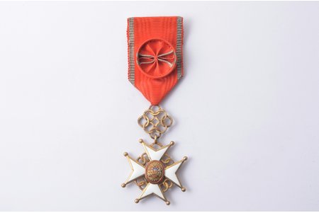 орден, Крест Признания, 4-я степень, серебро, эмаль, 875 проба, Латвия, 1938 г., 38.7 x 35.7 мм