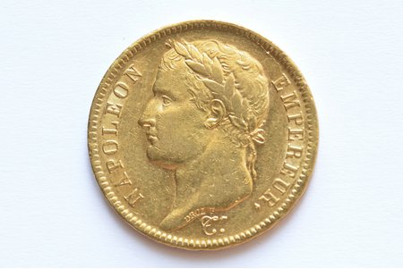 France, 40 francs, 1811, Napoléon I, gold, fineness 900, 12.90322 g, fine gold weight 11.6135 g, F# 541, KM# 696, actual weight 12.86 g