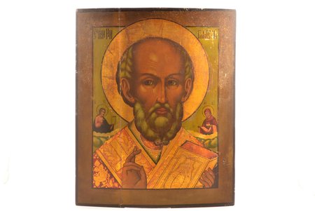 icon, Saint Nicholas the Miracle-Worker, board, painting on silver, Russia, 37 х 44.5 х 3.3 cm
