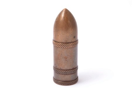 зажигалка, "Пуля", бронза, Латвия, 30-е годы 20го века, 6.2 см, вес 62.7 г