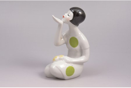 figurine, Dandelion, porcelain, Riga (Latvia), USSR, Riga porcelain factory, molder - Aina Mellupe, 1948-1970, 14 cm, third grade