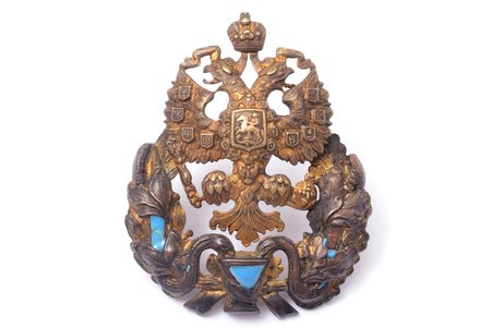 nozīme, par medicīnas skolas absolvēšanu, bronza, Krievijas Impērija, 59 x 48 mm, emaljas defekts