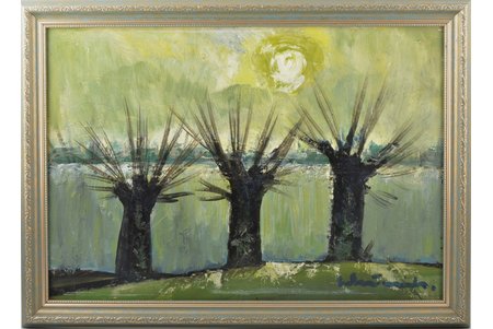 Murnieks Laimdots (1922-2011), Landscape, carton, oil, 33 x 47.5 cm