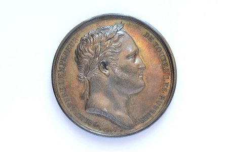 commemorative medal, in memory of the visit by Emperor Alexander I (ALEXANDRE I. / EMPEREUR DE TOUTES LES RUSSIES / VISITE / LA MONNAIE DES MEDAILLES / MDCCCXIV), silver, Russia, France, 1814, 40.6 mm, 36.8 g