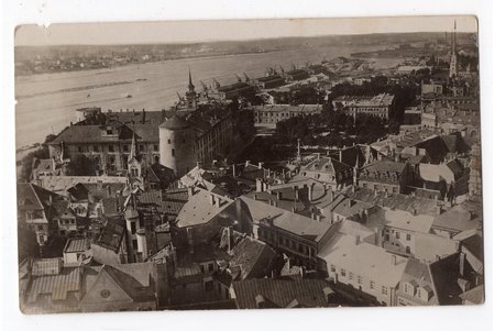 photography, Riga, view from Dom Church, Latvia, 20-30ties of 20th cent., 13.8x8.8 cm