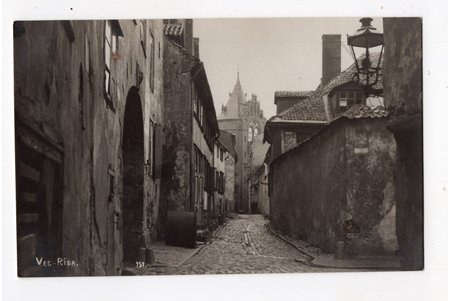 фотография, Старая Рига, Латвия, 20-30е годы 20-го века, 13.5x8.5 см
