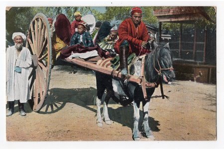 открытка, Среднеазиатские типы, Российская империя, начало 20-го века, 13.8x8.8 см