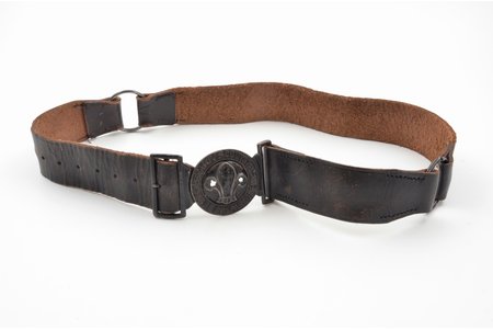 a belt, scout belt, leather, Latvia, the 30ties of 20th cent.