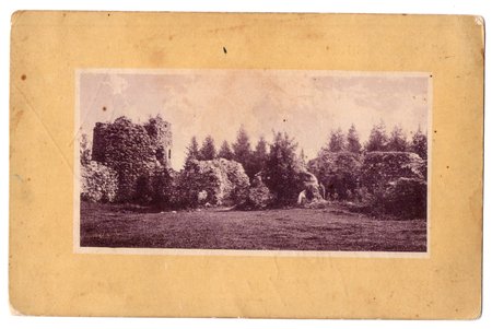postcard, Ērģeme, castle ruins, Latvia, Russia, beginning of 20th cent., 14.2x9.2 cm