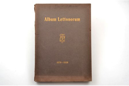 "Album Lettonorum", 1930, Valstspapīru spiestuves izdevums, Riga, XXI, 169 pages, illustrations on separate pages, 34 x 24.5 cm