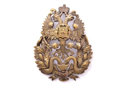 знак, об окончании медицинского училища, бронза, Российская Империя, 59.4 x 45.5 мм, 20.80 г