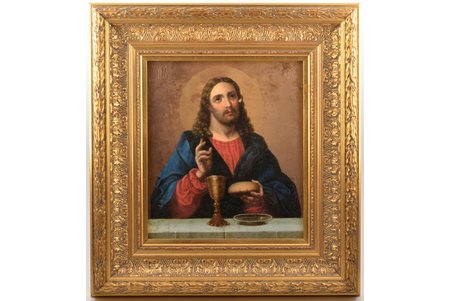 icon, Jesus Christ Pantocrator, painting, canvas, Russia, 33 x 29 cm
